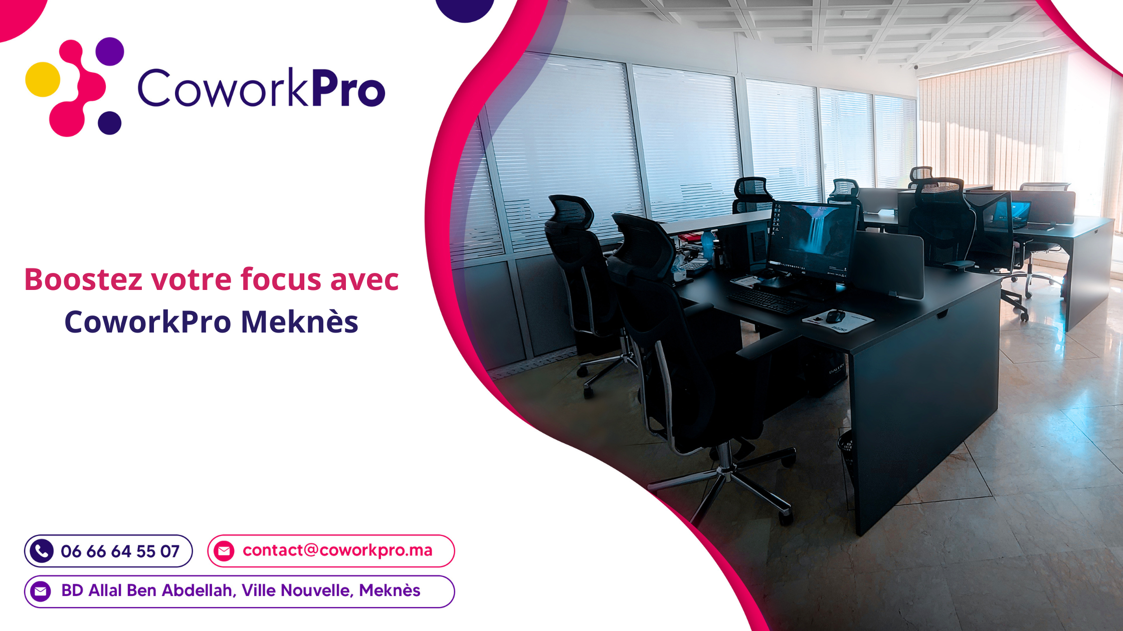 espace de coworking Meknès CoworkPro